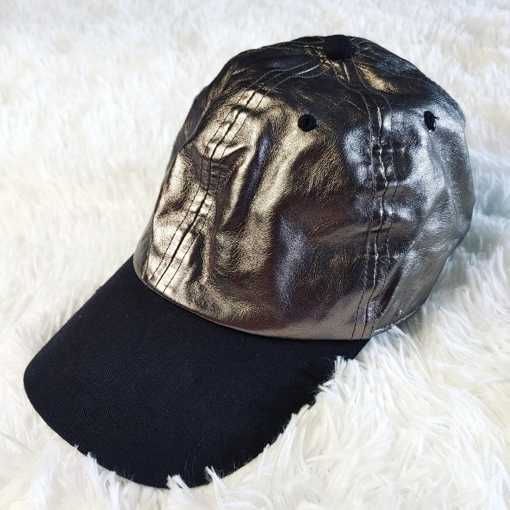 Victoria's Secret PINK || Adjustable Ball Cap, Metalic Gunmetal Silver, …
